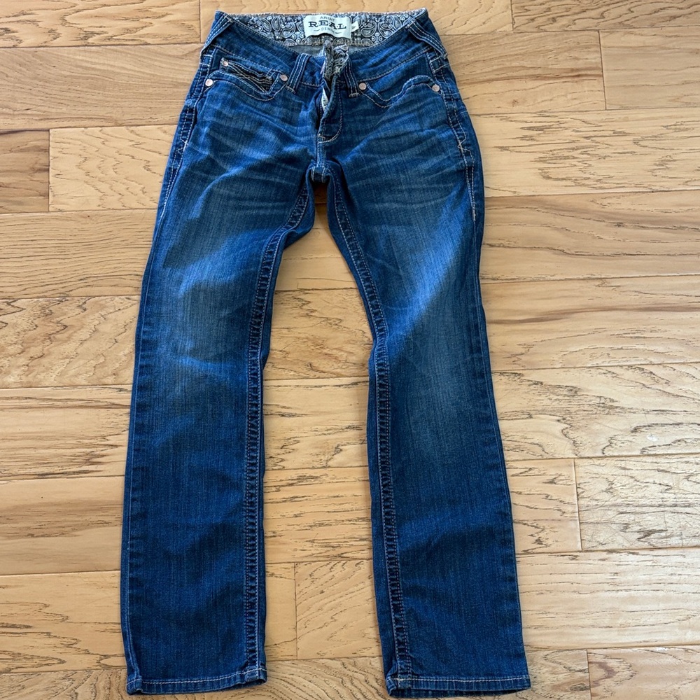 Ariat Women's Slim Jeans in Deep Blue size 26 short